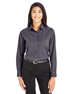 Devon & Jones DG535W Ladies&#39; CrownLux Performance Tonal Mini Check Shirt