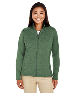 Devon & Jones DG796W Ladies&#39; Newbury Colorblock M&#233;lange Fleece Full-Zip