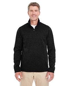 Devon & Jones DG798 Men&#39;s Newbury M&#233;lange Fleece Quarter-Zip