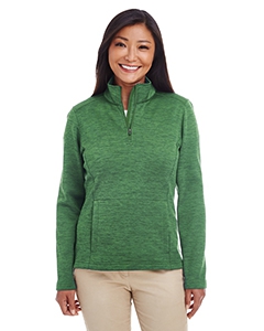 Devon & Jones DG798W Ladies&#39; Newbury M&#233;lange Fleece Quarter-Zip