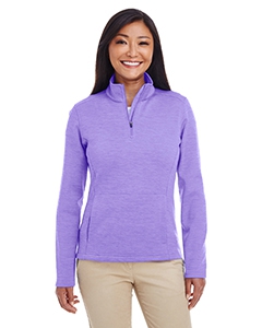 Devon & Jones DG798W Ladies&#39; Newbury M&#233;lange Fleece Quarter-Zip