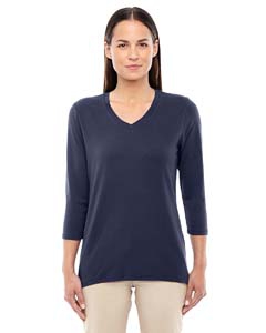 Devon & Jones DP184W Ladies&#39; Perfect Fit Bracelet Length V-Neck Top