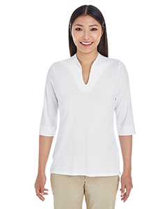 Devon & Jones DP188W Ladies&#39; Perfect Fit Tailored Open Neckline Top