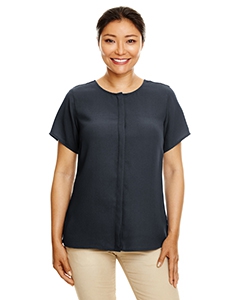 Devon & Jones DP612W Ladies&#39; Perfect Fit  Short-Sleeve Crepe Blouse