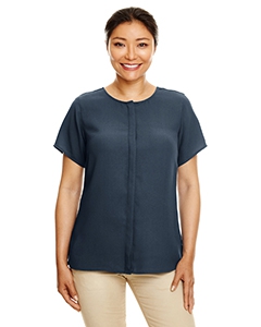 Devon & Jones DP612W Ladies&#39; Perfect Fit  Short-Sleeve Crepe Blouse