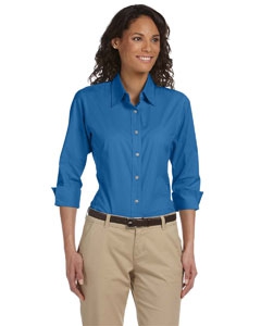 Devon & Jones DP625W Ladies&#39; Three-Quarter Sleeve Stretch Poplin Blouse