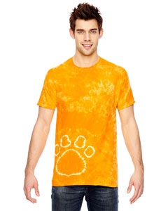 Dyenomite 365PR for Team 365 Team Paw Print Tie-Dyed T-Shirt