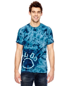 Dyenomite 365PR for Team 365 Team Paw Print Tie-Dyed T-Shirt