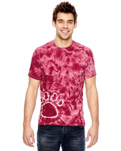 Dyenomite 365PR for Team 365 Team Paw Print Tie-Dyed T-Shirt