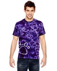 Dyenomite 365PR for Team 365 Team Paw Print Tie-Dyed T-Shirt