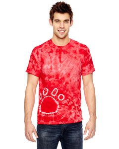 Dyenomite 365PR for Team 365 Team Paw Print Tie-Dyed T-Shirt