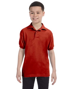 Hanes 054Y Youth 5.2 oz., 50/50 ComfortBlend&#174; EcoSmart&#174; Jersey Knit Polo