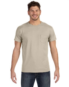 Hanes 498P 4.5 oz., 100% Ringspun Cotton nano-T&#174; T-Shirt with Pocket