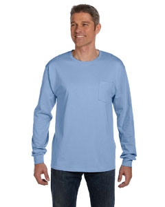 Hanes 5596 6.1 oz. Tagless&#174; ComfortSoft&#174; Long-Sleeve Pocket T-Shirt
