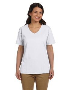 Hanes 5780 Ladies&#39; 5.2 oz. ComfortSoft&#174; V-Neck Cotton T-Shirt