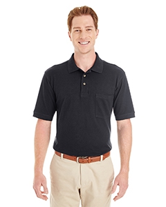 Harriton M200P Adult 6 oz. Ringspun Cotton Piqu&#233; Short-Sleeve Pocket Polo