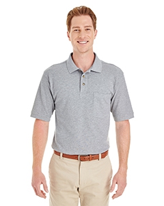 Harriton M200P Adult 6 oz. Ringspun Cotton Piqu&#233; Short-Sleeve Pocket Polo