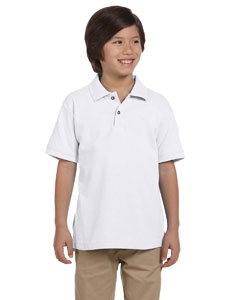 Harriton M200Y Youth 6 oz. Ringspun Cotton Piqu&#233; Short-Sleeve Polo