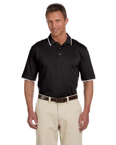 Harriton M210 6 oz. Short-Sleeve Piqu&#233; Polo with Tipping