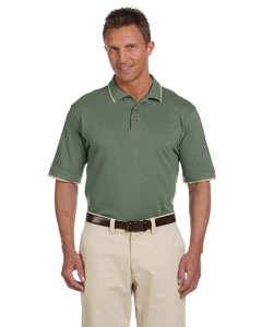 Harriton M210 6 oz. Short-Sleeve Piqu&#233; Polo with Tipping