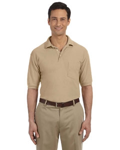 Harriton M265P 5.6 oz. Easy Blend Polo   with Pocket