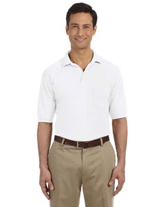 Harriton M265P 5.6 oz. Easy Blend Polo   with Pocket