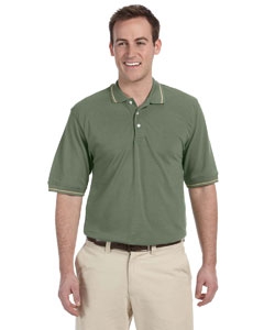 Harriton M270 5.6 oz. Tipped Easy Blend Polo