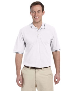 Harriton M270 5.6 oz. Tipped Easy Blend Polo