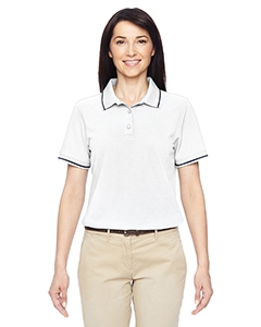 Harriton M270W Ladies&#39; 5.6 oz. Tipped Easy Blend Polo