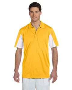 Harriton M355 Men&#39;s Side Blocked Micro-Piqu&#233; Polo