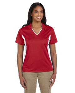 Harriton M355W Ladies&#39; Side Blocked Micro-Piqu&#233; Polo