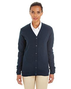 Harriton M425W Ladies&#39; Pilbloc V-Neck Button Cardigan Sweater