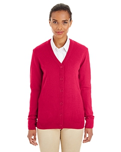 Harriton M425W Ladies&#39; Pilbloc V-Neck Button Cardigan Sweater