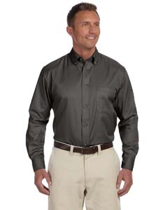 Harriton M500T Men&#39;s Tall Easy Blend Long-Sleeve Twill