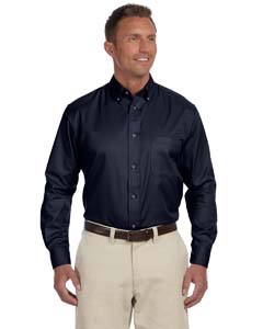 Harriton M500T Men&#39;s Tall Easy Blend Long-Sleeve Twill