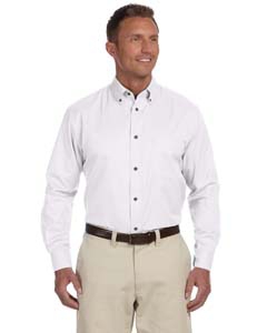 Harriton M500T Men&#39;s Tall Easy Blend Long-Sleeve Twill