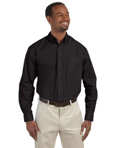 Harriton M510T Men&#39;s Tall 3.1 oz. Essential Long-Sleeve Poplin