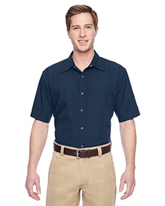 Harriton M545 Men&#39;s Advantage Snap Closure Short-Sleeve Shirt