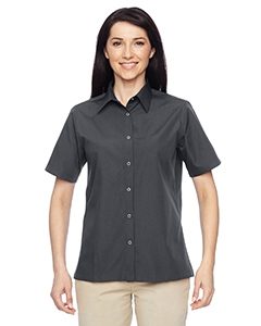 Harriton M545W Ladies&#39; Advantage Snap Closure Short-Sleeve Shirt