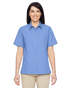 Harriton M545W Ladies&#39; Advantage Snap Closure Short-Sleeve Shirt