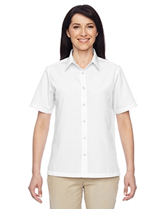 Harriton M545W Ladies&#39; Advantage Snap Closure Short-Sleeve Shirt