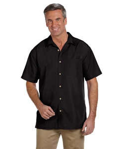 Harriton M560 Men&#39;s Barbados Textured Camp Shirt