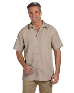 Harriton M560 Men&#39;s Barbados Textured Camp Shirt