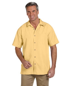 Harriton M560 Men&#39;s Barbados Textured Camp Shirt