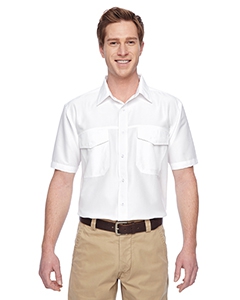 Harriton M580 Men&#39;s Key West Short-Sleeve Performance Staff Shirt