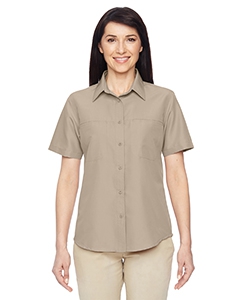 Harriton M580W Ladies&#39; Key West Short-Sleeve Performance Staff Shirt