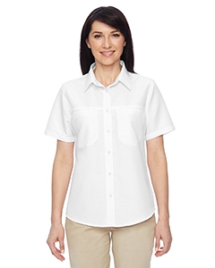 Harriton M580W Ladies&#39; Key West Short-Sleeve Performance Staff Shirt