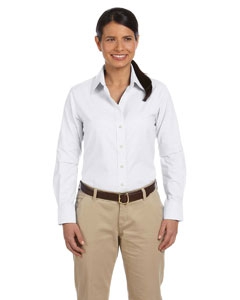 Harriton M600W Ladies&#39; Long-Sleeve Oxford with Stain-Release