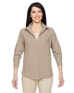 Harriton M610W Ladies&#39; Paradise Three-Quarter Sleeve Performance Shirt