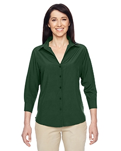 Harriton M610W Ladies&#39; Paradise Three-Quarter Sleeve Performance Shirt